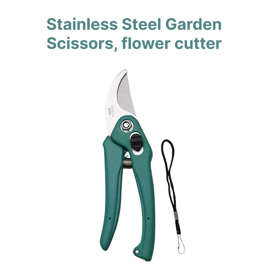 Steel garden scissors and flower cutter