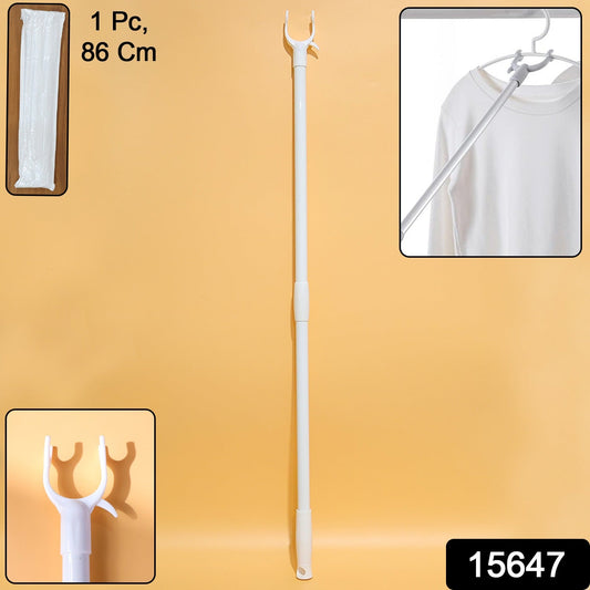 Durable metal clothes rod with multiple hooks