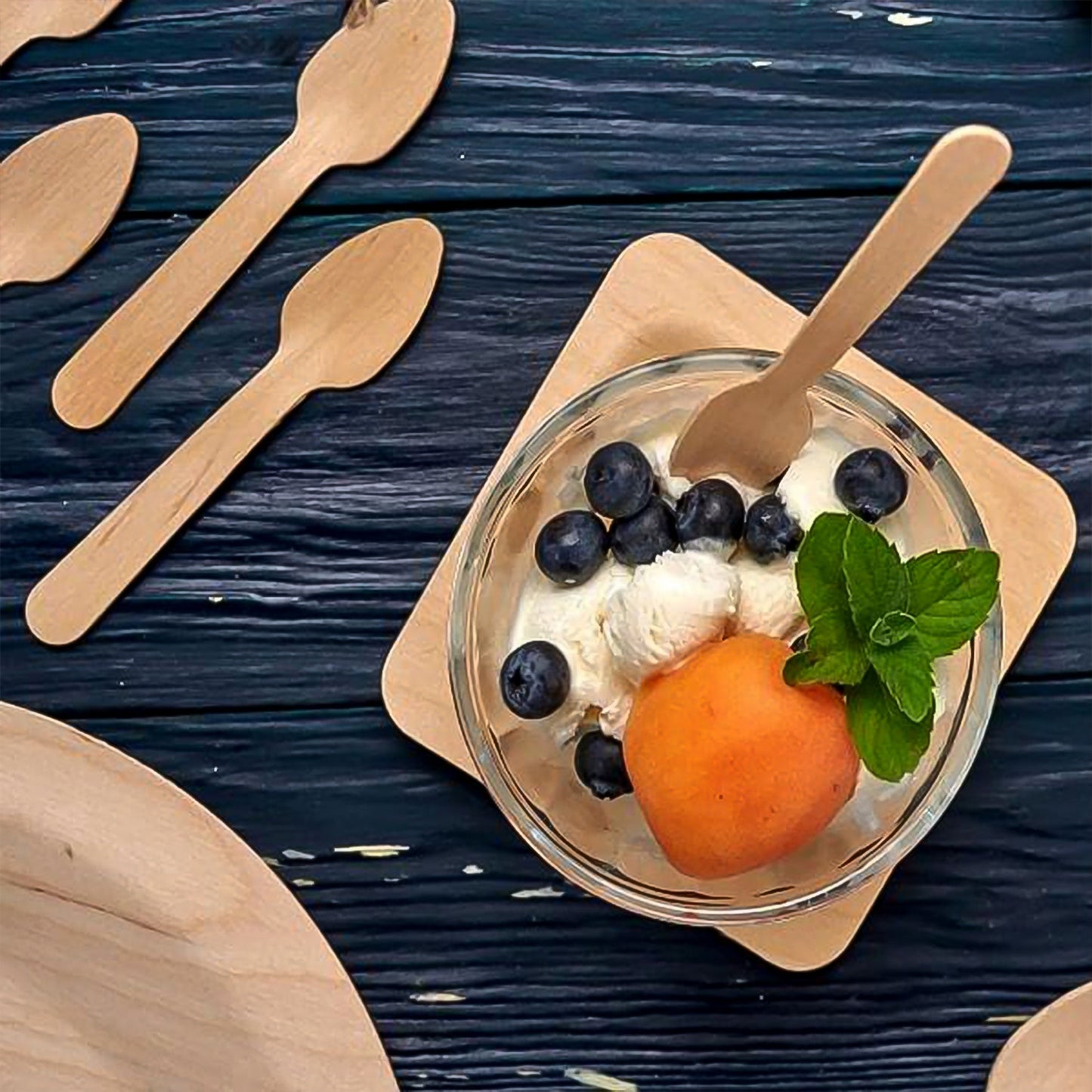 160mm Wooden Spoon – 30 Pcs Pack