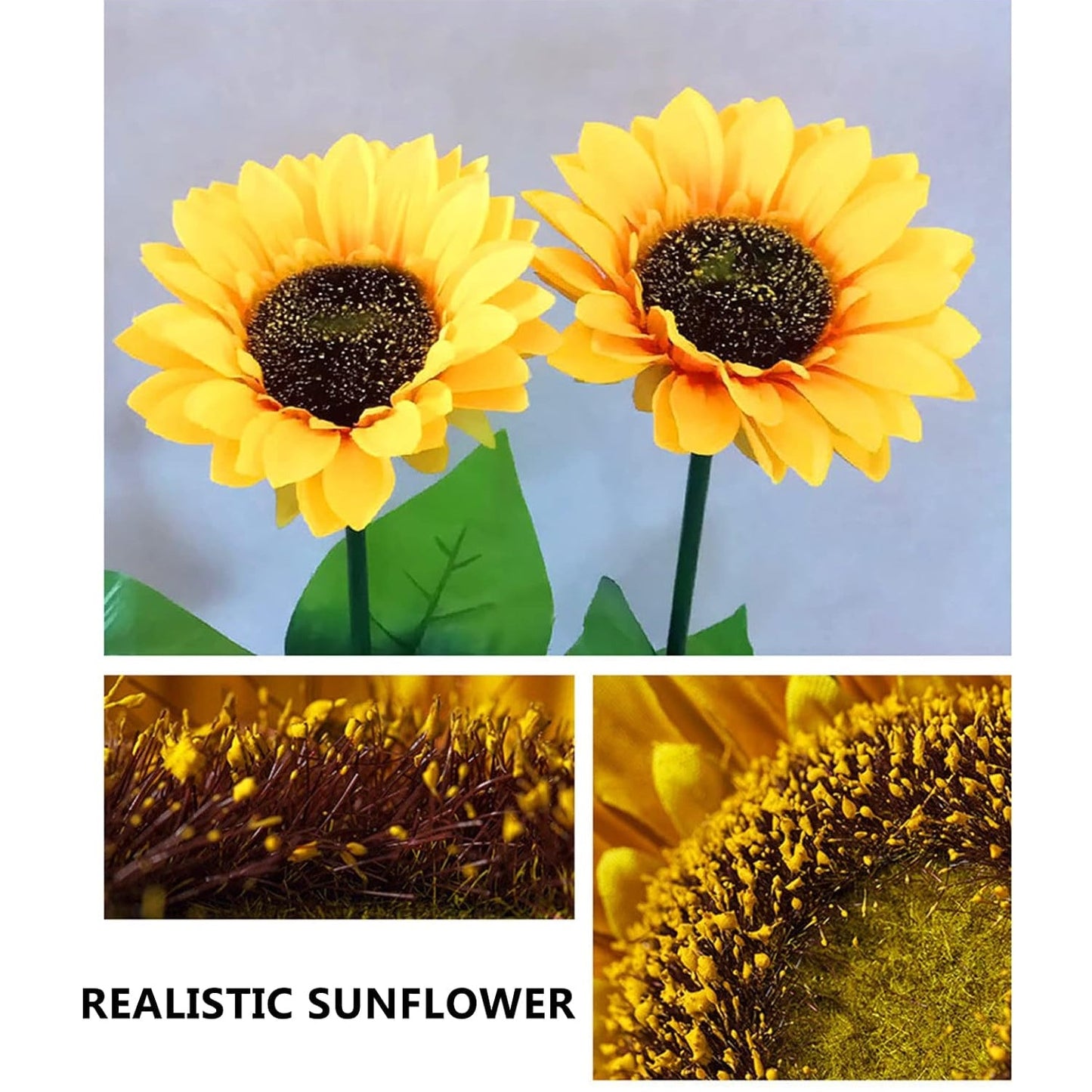 2 Pc Outdoor Solar Sunflower Lights – Waterproof Garden Landscape Stake Light