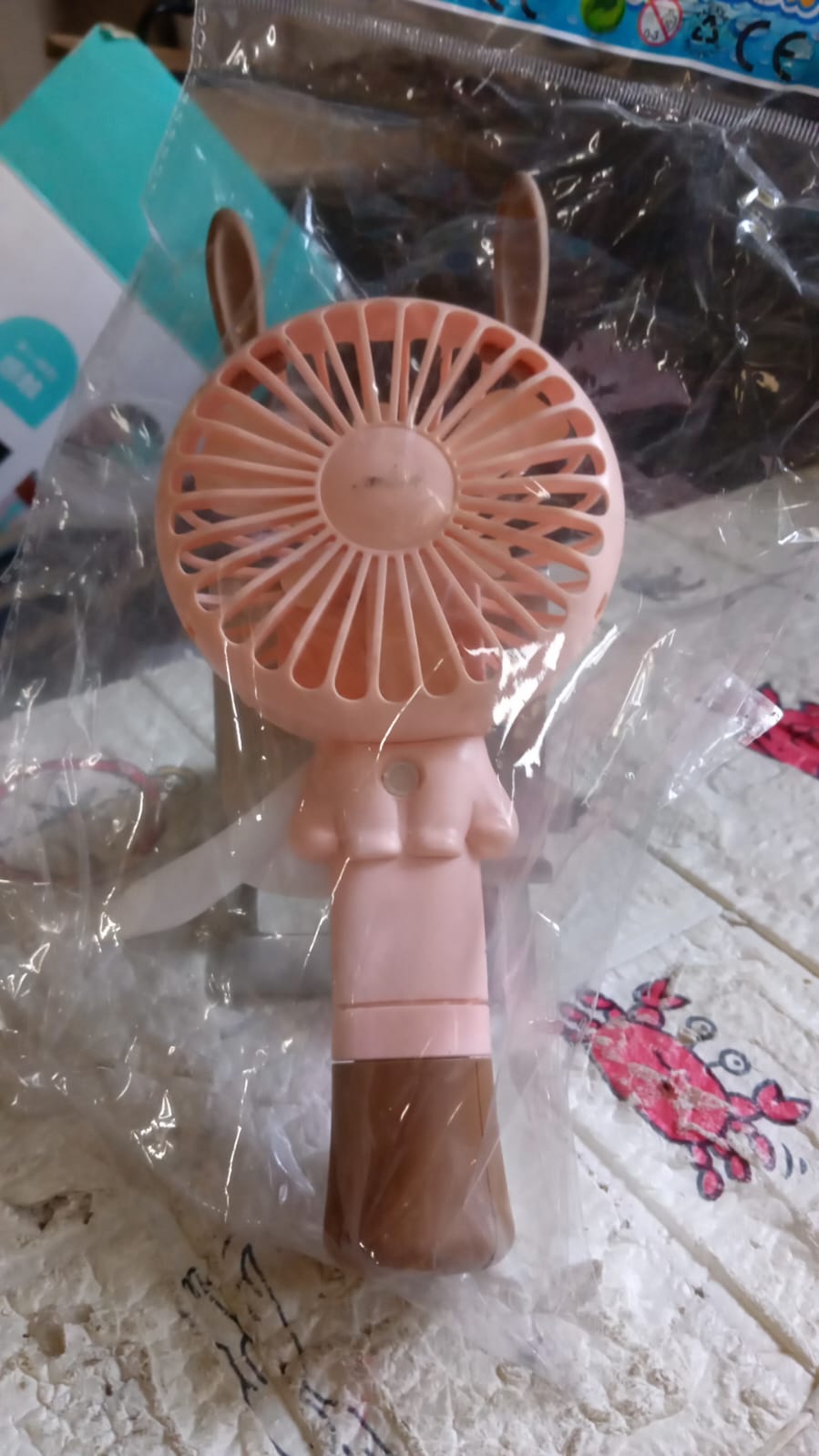 Portable Small Fan Handheld  Without Battery & USB Cable Hand Press Fan (1 Pc)