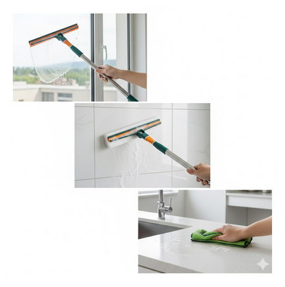 3-in-1 Glass Wiper – Multi-Surface Cleaner for Home & Office