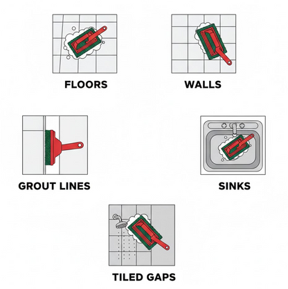 Tile cleaning multipurpose scrubber Brush with handle
