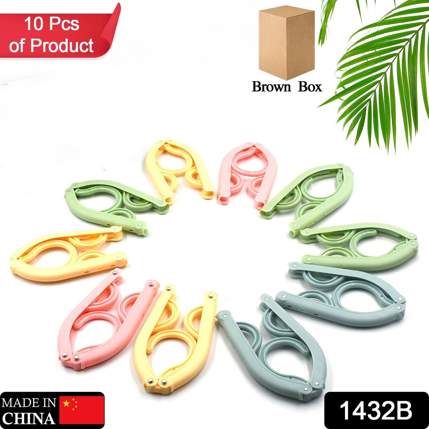 10 Pcs Portable Folding Clothes Hanger