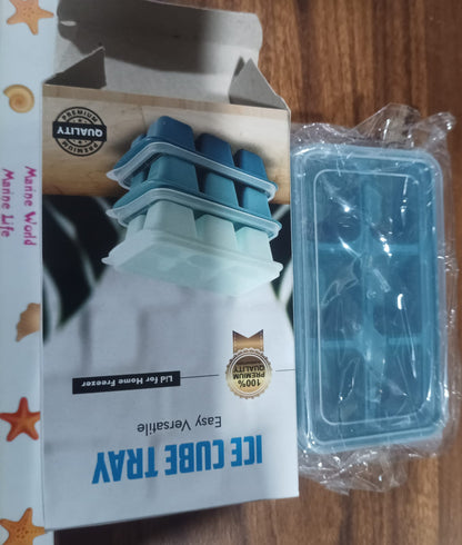 6 Grid Silicone Ice Tray Used In All Kinds Of Places Like Household Kitchens  (1 Pc)