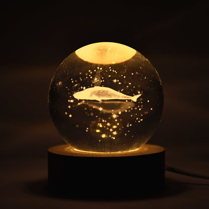 Fish 3D Crystal Ball lamps With Base (1 Pc)