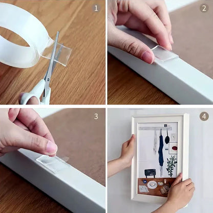 Strong Transparent Double-Sided Nano Adhesive Tape