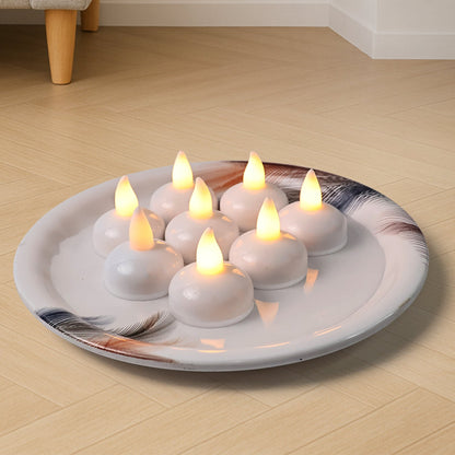 Round LED Flameless Tealight Candles - (8 Pc)