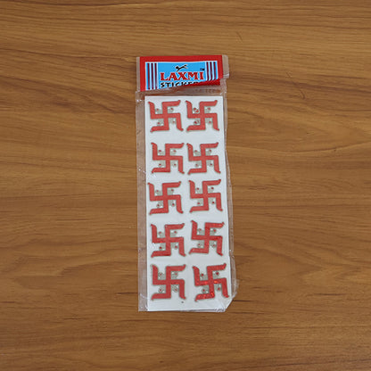 Traditional Decorative “Swastik” Sticker - (Set)