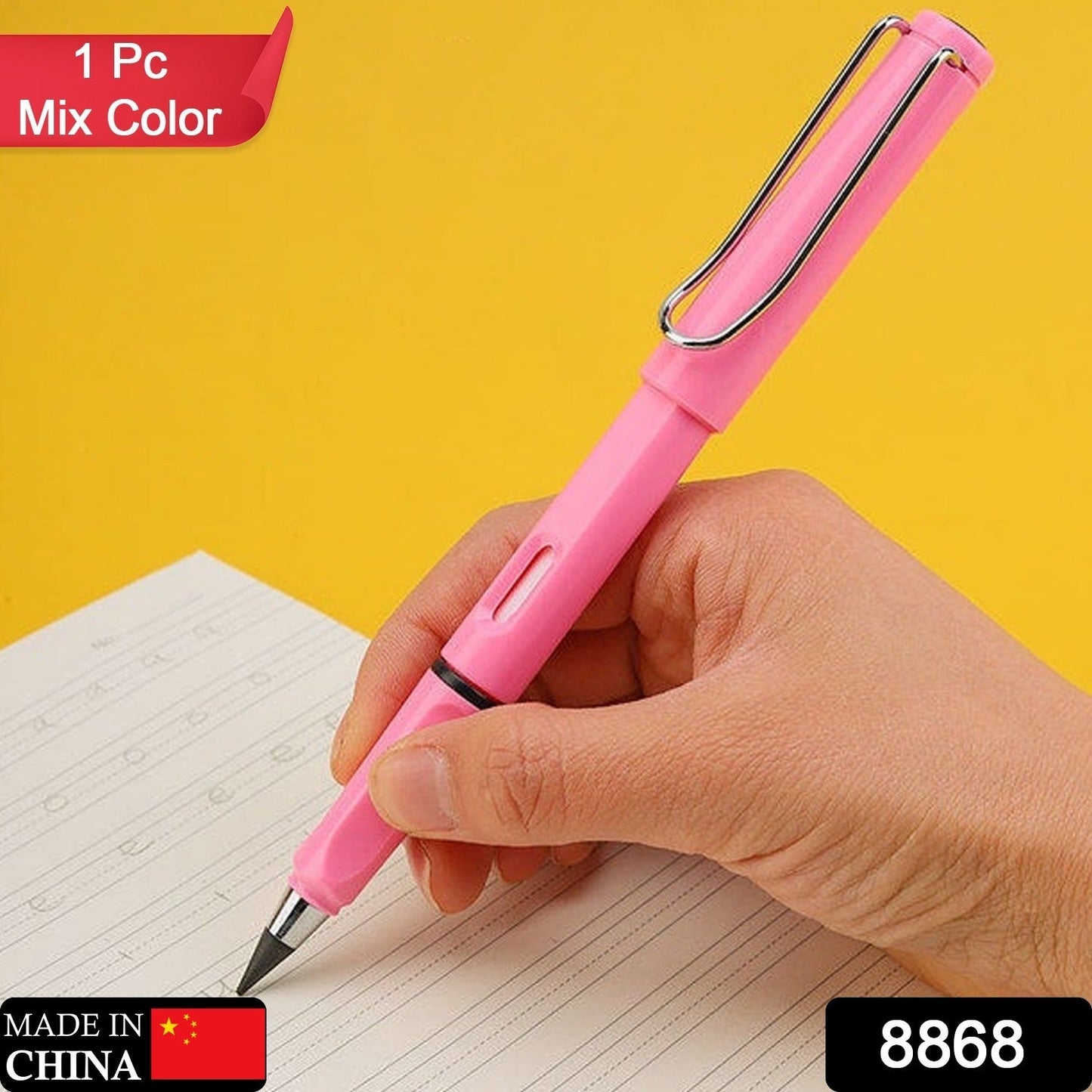 2-in-1 Everlasting Magic Pencil with Replaceable Eraser  (1 Pc / Mix Color)