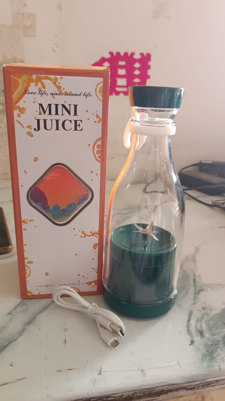 Blender Portable Juicer with 4 Blades 400 Ml Multicolor